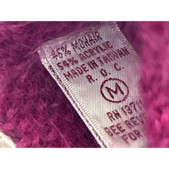 Vintage Mohair Ombre Sweater Sz M Artsy Cozy  Indie Colorblock Knit Pullover - Picture 6 of 7